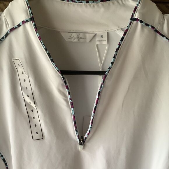 NWT Lady Hagan Quarter Zip White Golf Pullover Size S - Picture 4 of 6